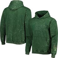 THE WILD COLLECTIVE Unisex The Wild Collective Hunter Green Milwaukee Bucks Tonal Acid Wash Pullover Hoodie