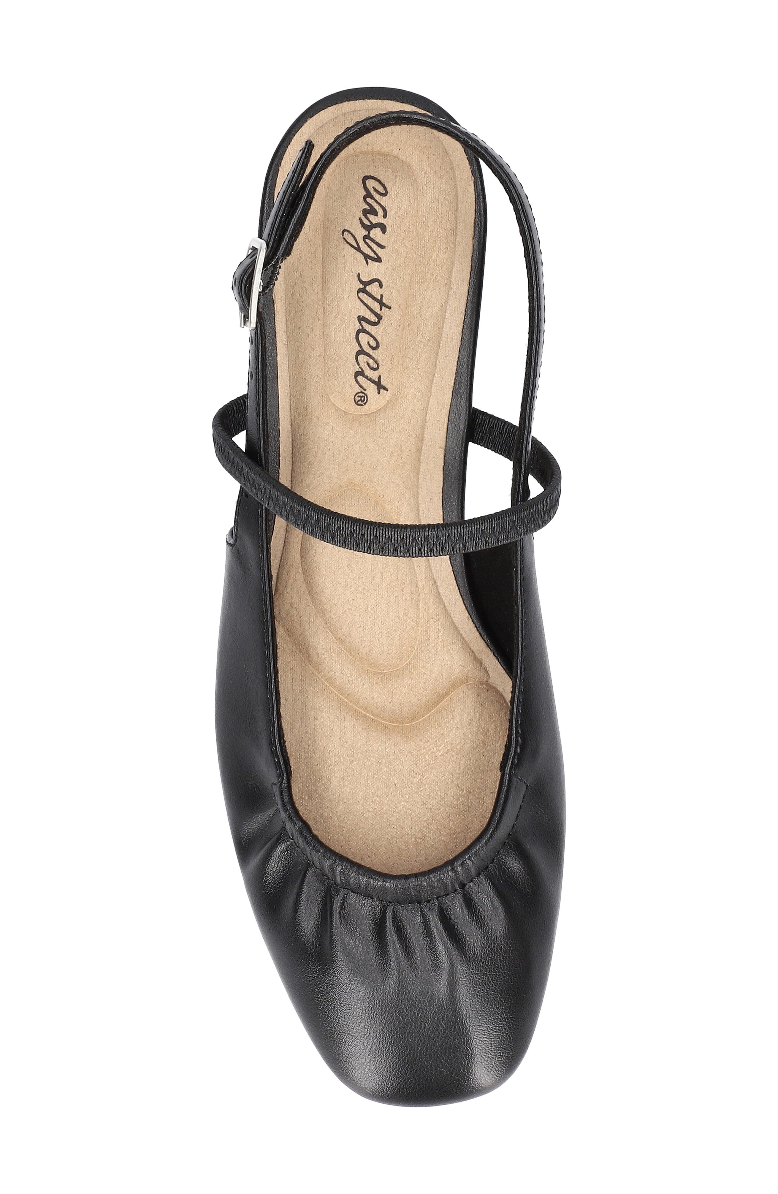 EASY STREET Blake Slingback Flat, Alternate, color, Black