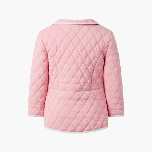 Shop Rachel Riley Two-tone Quilted Jacket In Pink