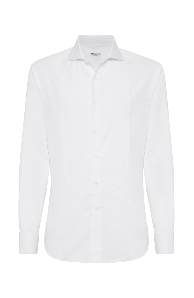 Brunello Cucinelli Tuxedo shirt with pleating, Main, color,