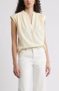 Nordstrom Shirred Cap Sleeve Top