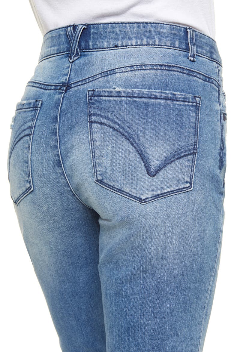 'Ab'Solution CoolMax® High Waist Crop Straight Leg Jeans (Nordstrom Exclusive), Alternate, color, BLUE