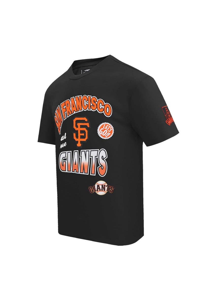 PRO STANDARD Men's Pro Standard Black San Francisco Giants Turn It Up Dropped Shoulder T-Shirt, Alternate, color, Black