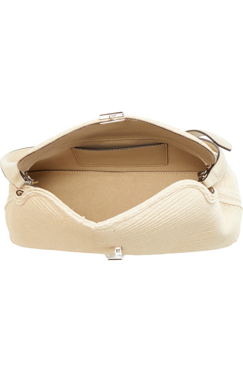 TOTEME Mini T-Lock Leather Clutch, Alternate, color, Champagne