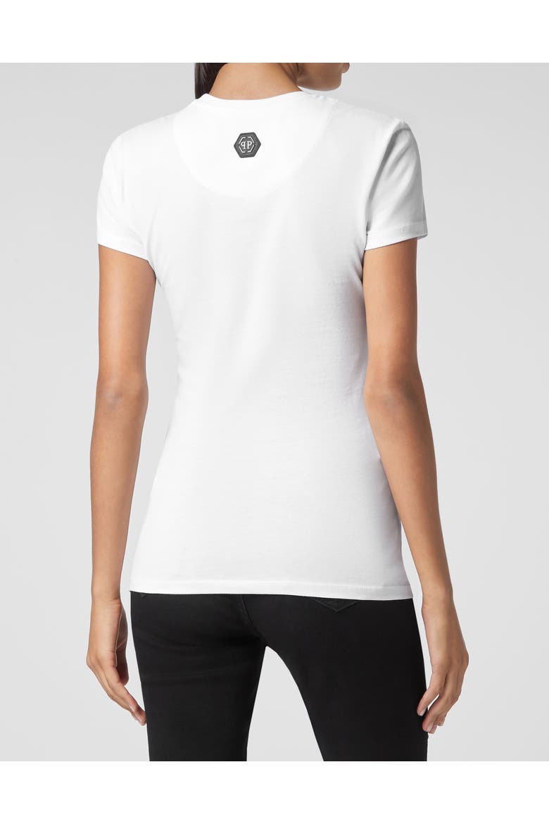 T-Shirt Round Neck Signature Women, Alternate, color, white