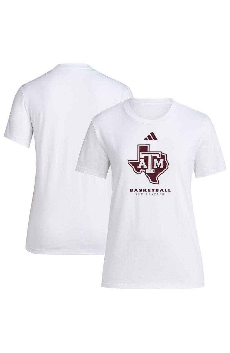 adidas Women's adidas White Texas A&M Aggies Bench T-Shirt, Main, color,