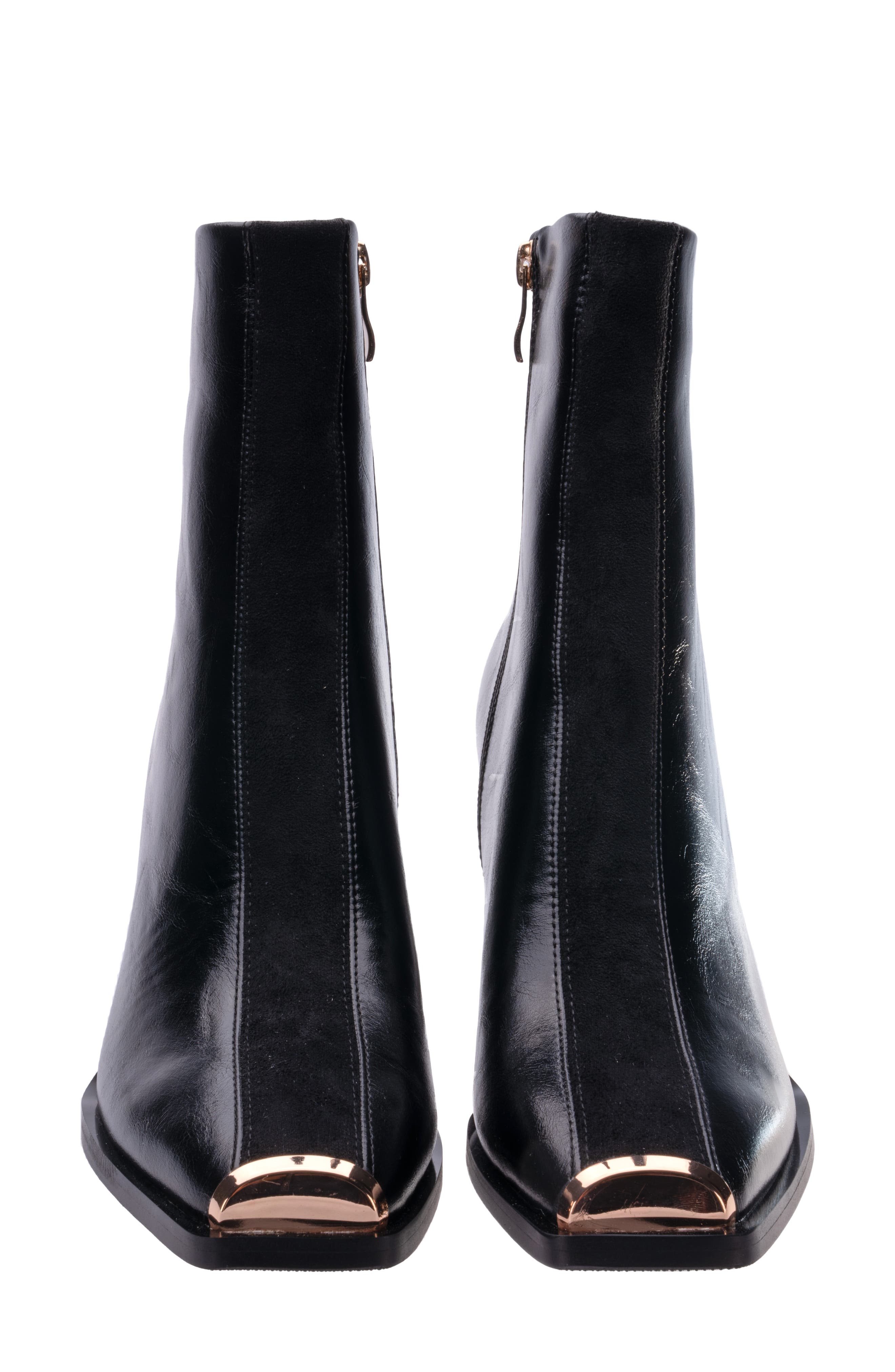 NINETY UNION Tempo Tipped Block Heel Bootie, Alternate, color, Black