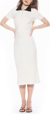 Alexia Admor Lanie Collared Knit Midi Dress