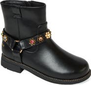 Kurt Geiger London Kids' Octavia Faux Leather Biker Boot