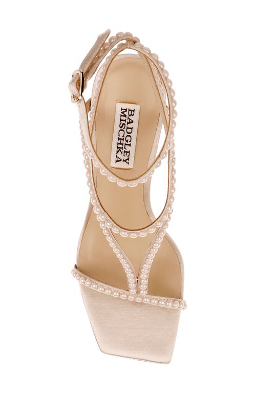 Badgley Mischka Collection Gianni Ankle Strap Sandal In Sand