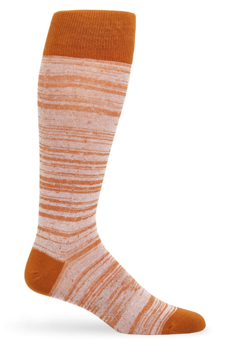 Marled Dress Socks, Main, color, CIDER ORANGE