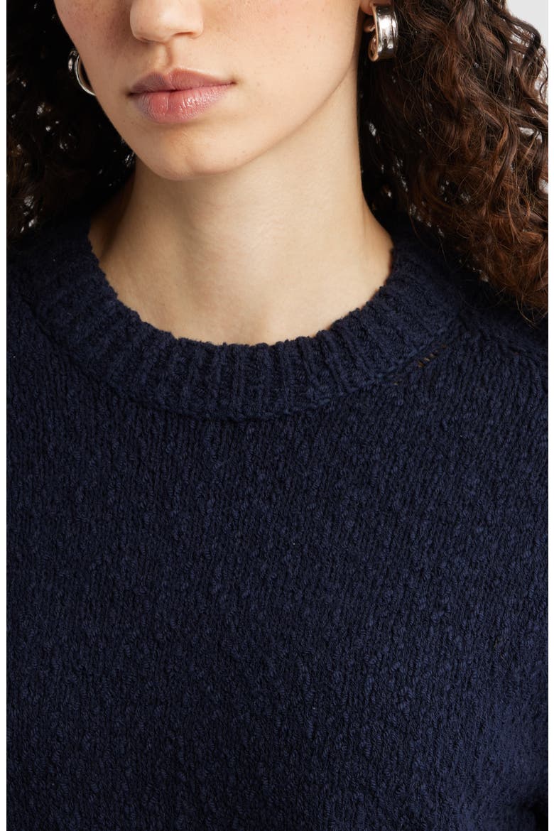 Texture Crewneck Sweater, Alternate, color, NAVY NIGHT