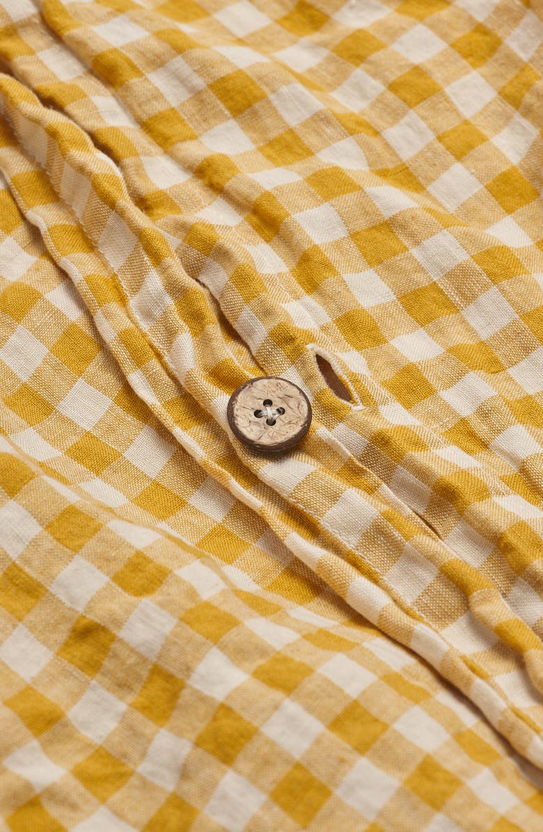 PIGLET IN BED Gingham Linen Duvet Cover, Alternate, color,