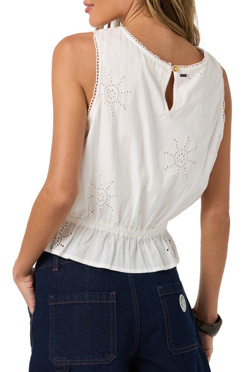 O'Neill Lanisa Eyelet Peplum Tank, Alternate, color, White