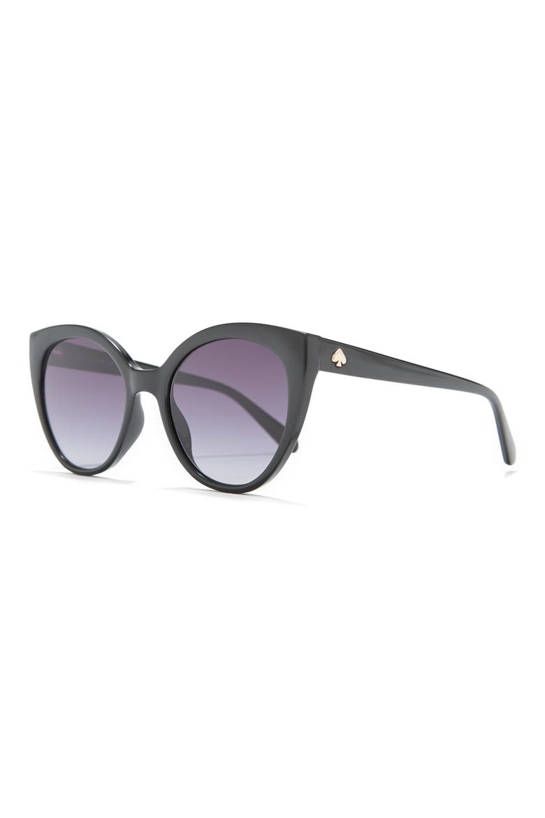 54mm amyaos cat eye sunglasses, Alternate, color, BLACK / GREY SHADED