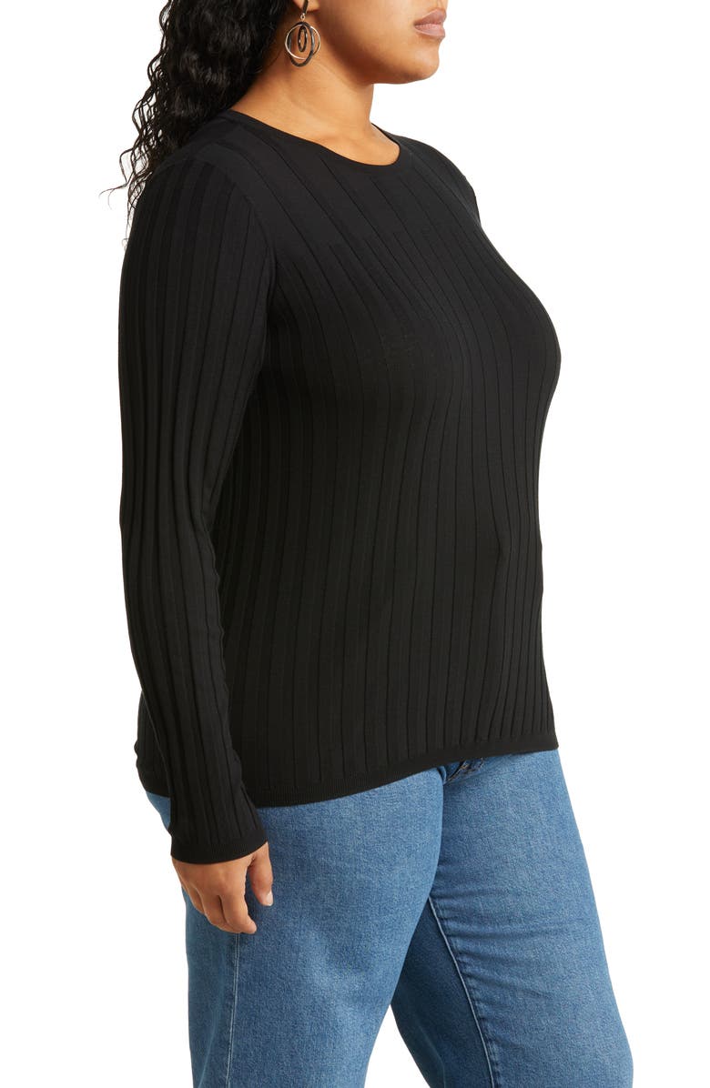Halogen<sup>®</sup> Rib Crewneck Sweater, Alternate, color,
