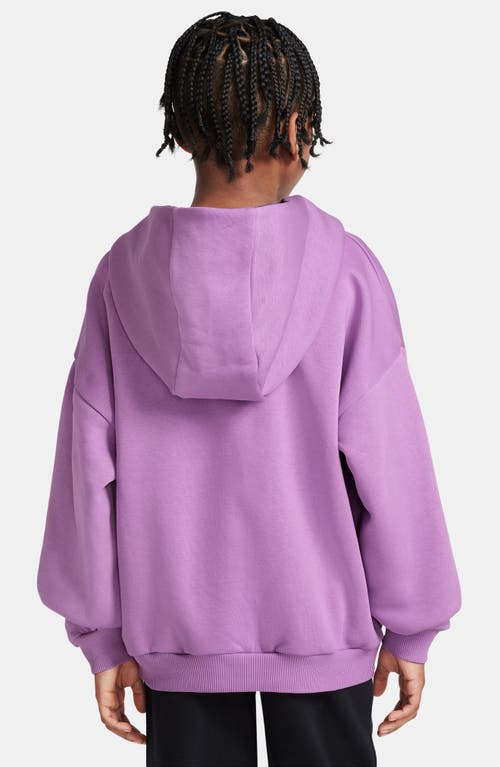 Nike Kids' Sb Easy-on Oversize Fleece Hoodie In Rush Fuchsia/blue Void