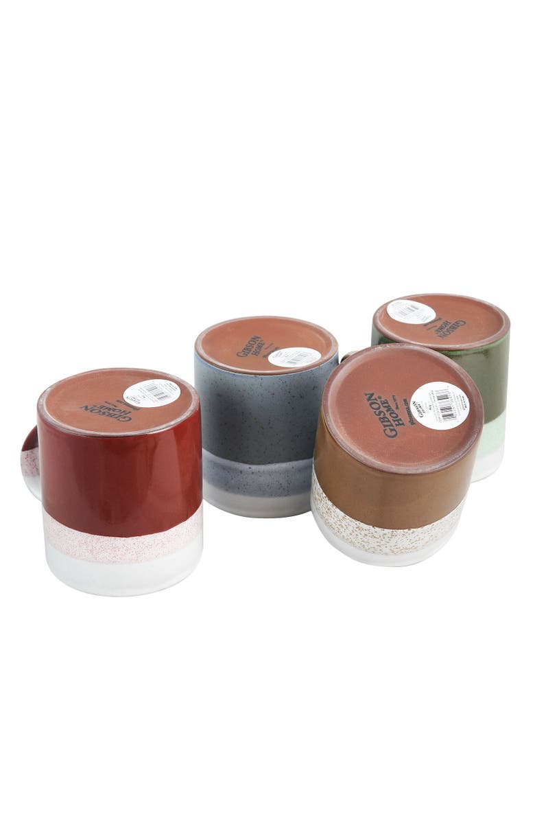 Gibson Home Terra Firma 23 oz. Mug Set , Set of 4, Alternate, color, Brown