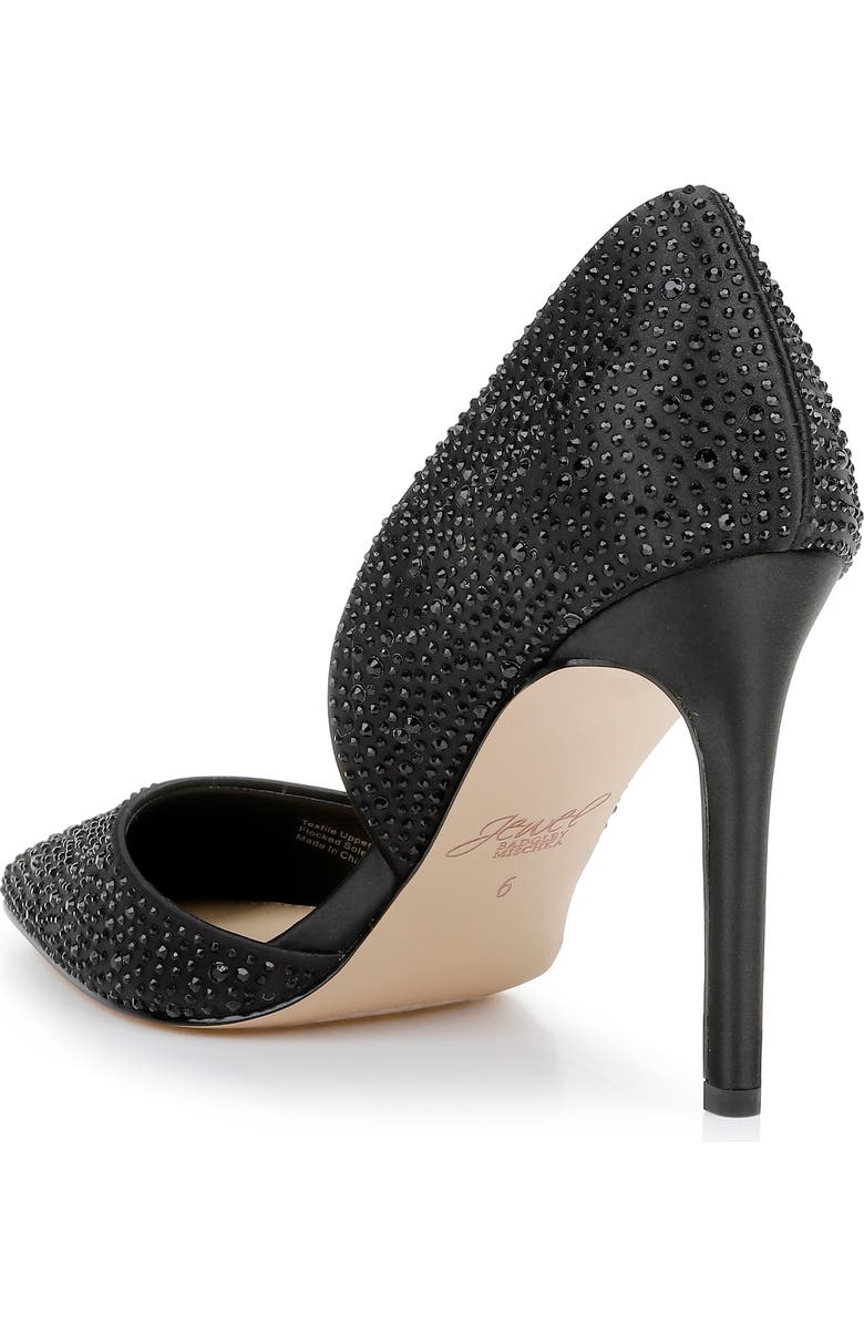 Jewel Badgley Mischka Justise Embellished Satin d'Orsay Pump, Alternate, color,