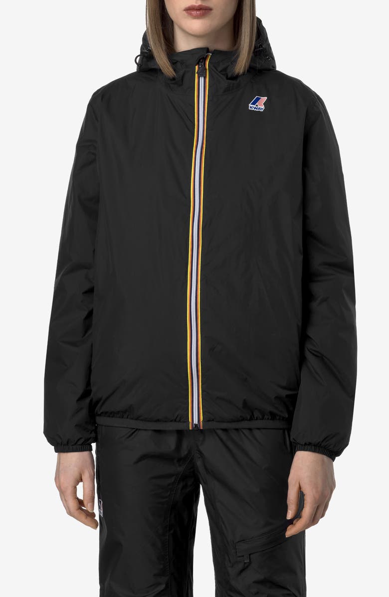 K-Way Le Vrai 4.0 Claude Warm Water Repellent Jacket, Main, color, Black Pure