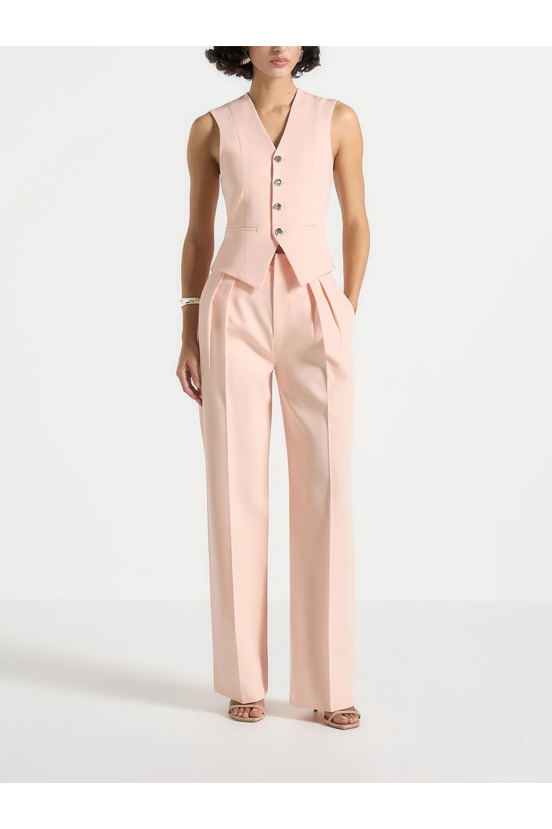 Christine Structured Cinch Waistcoat, Alternate, color, Peach
