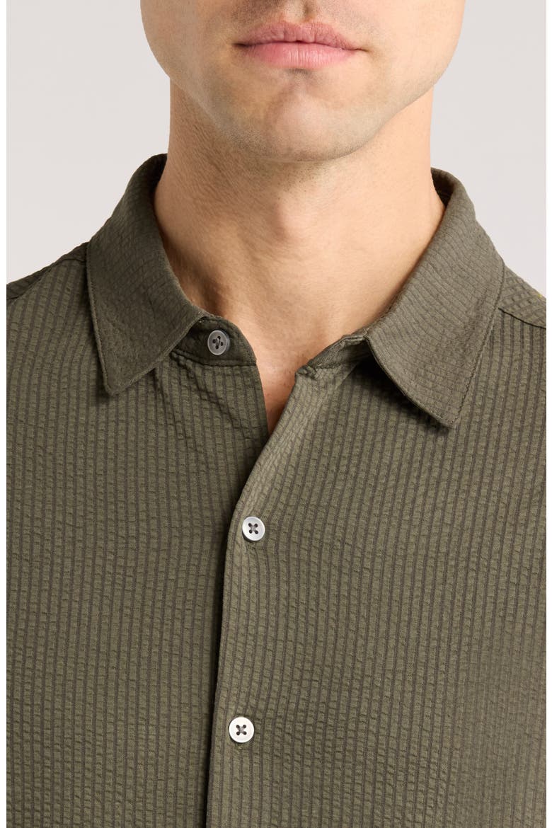 Manny Short Sleeve Knit Button-Up Shirt, Alternate, color, DARK OLIVE