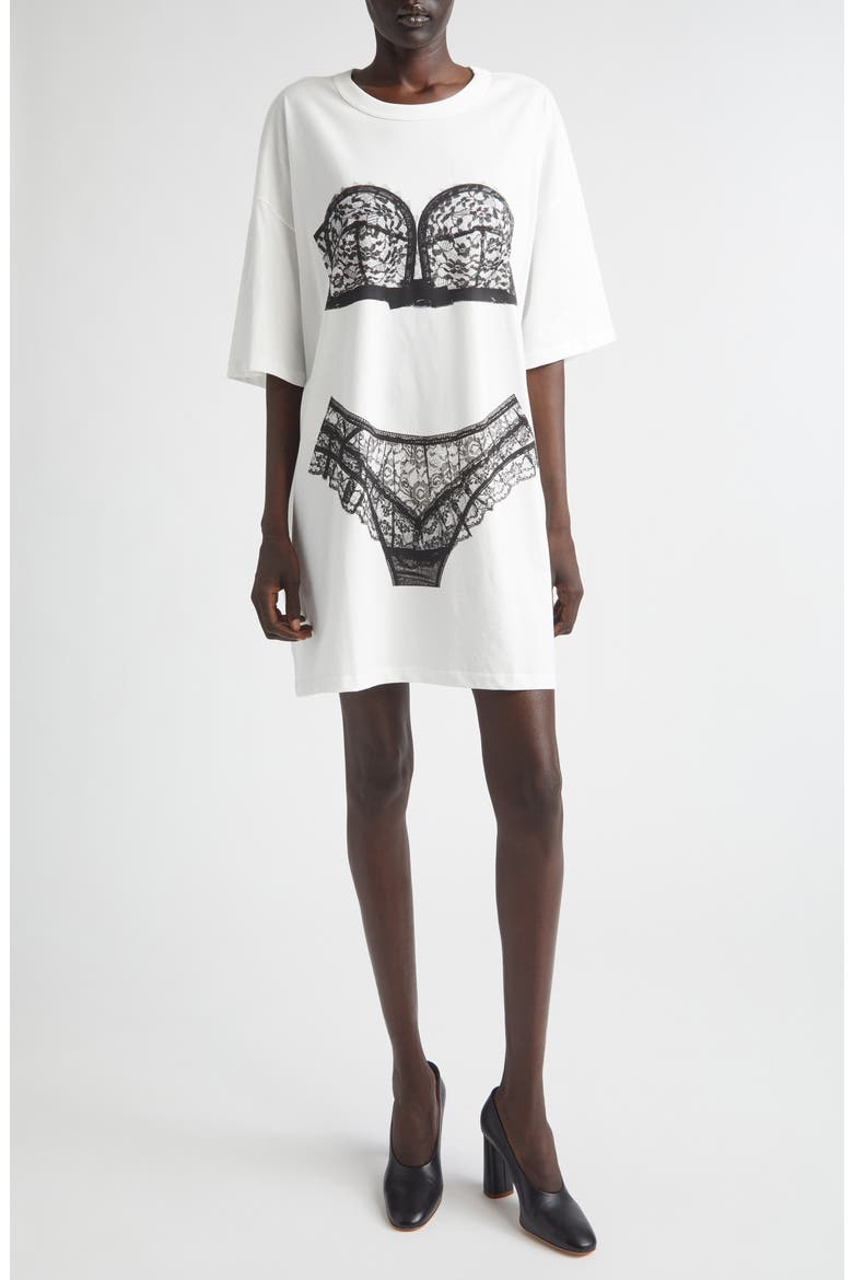 Trompe l'Oeil Lingerie Oversize T-Shirt (Women) | Nordstrom