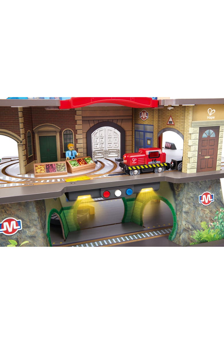 Hape Multi-Level Railway City Playset, Alternate, color,