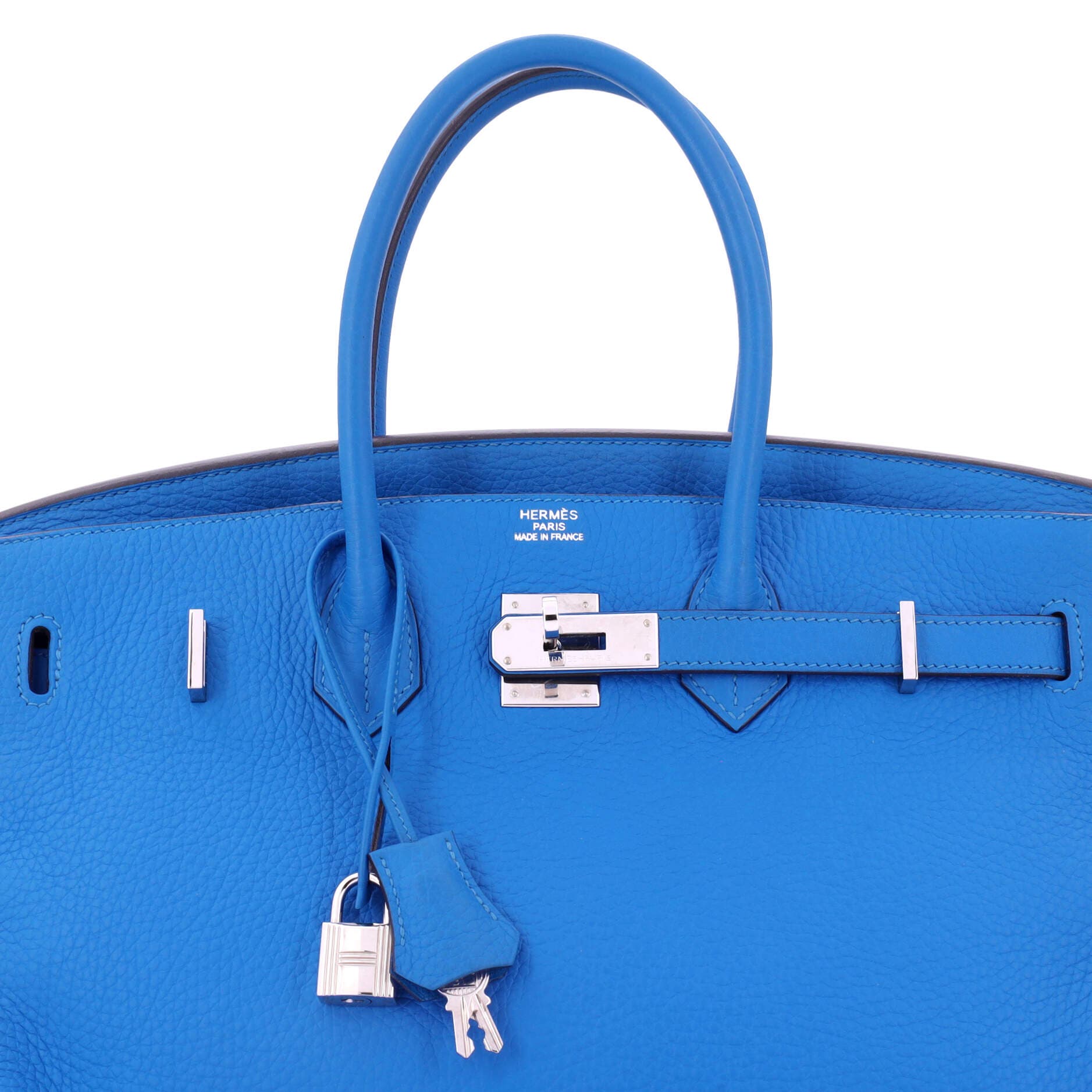 Pre-Owned Hermes Birkin Handbag Blue Togo with Palladium Hardware 35, Alternate, color, Bleu Hydra