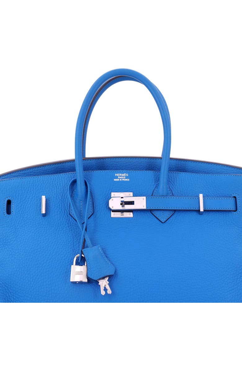 Pre-Owned Hermes Birkin Handbag Blue Togo with Palladium Hardware 35, Alternate, color, Bleu Hydra