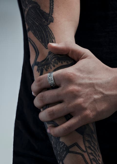 Amorata Thick Sterling Silver Ring