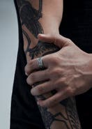 Disturbia Amorata Thick Sterling Silver Ring