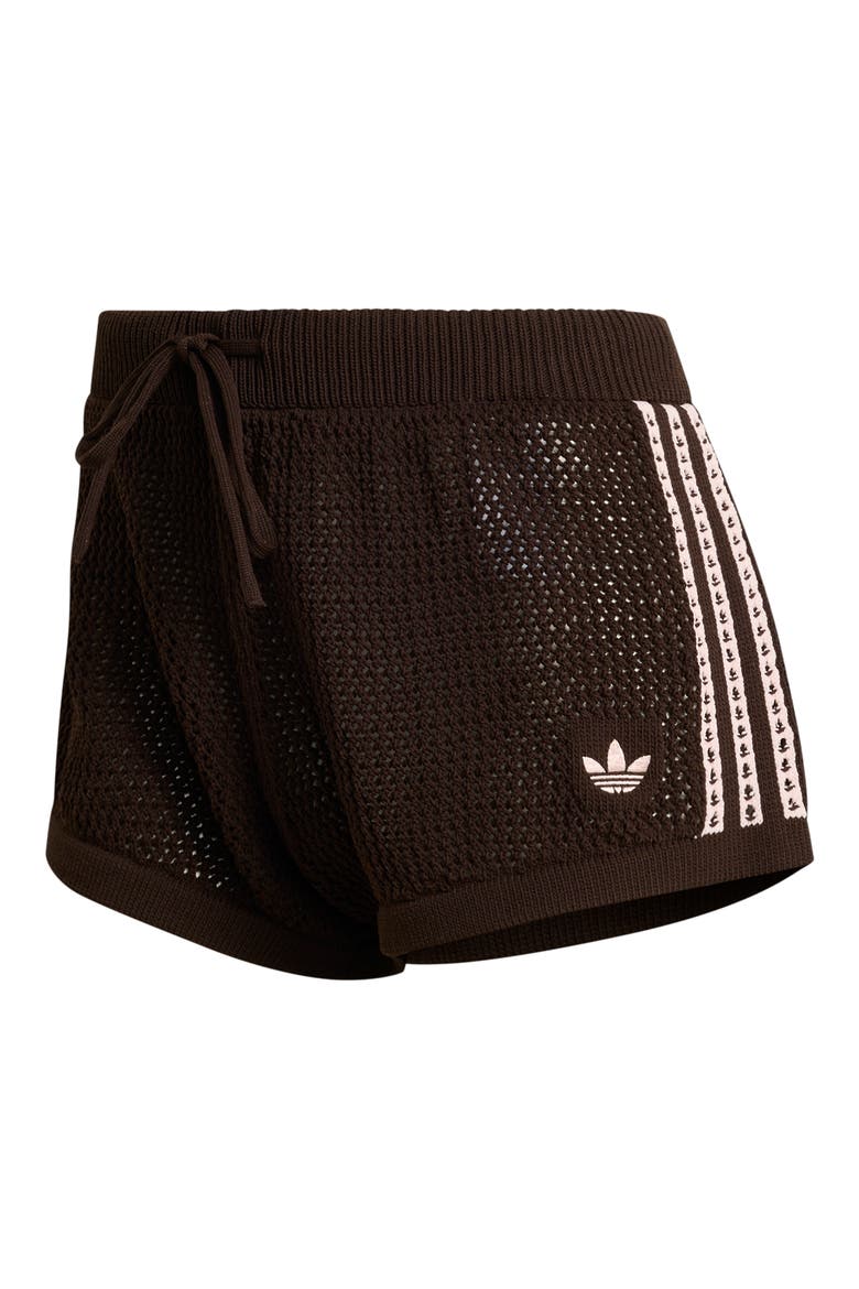 Open Knit Shorts, Alternate, color, AURORA COFFEE/
