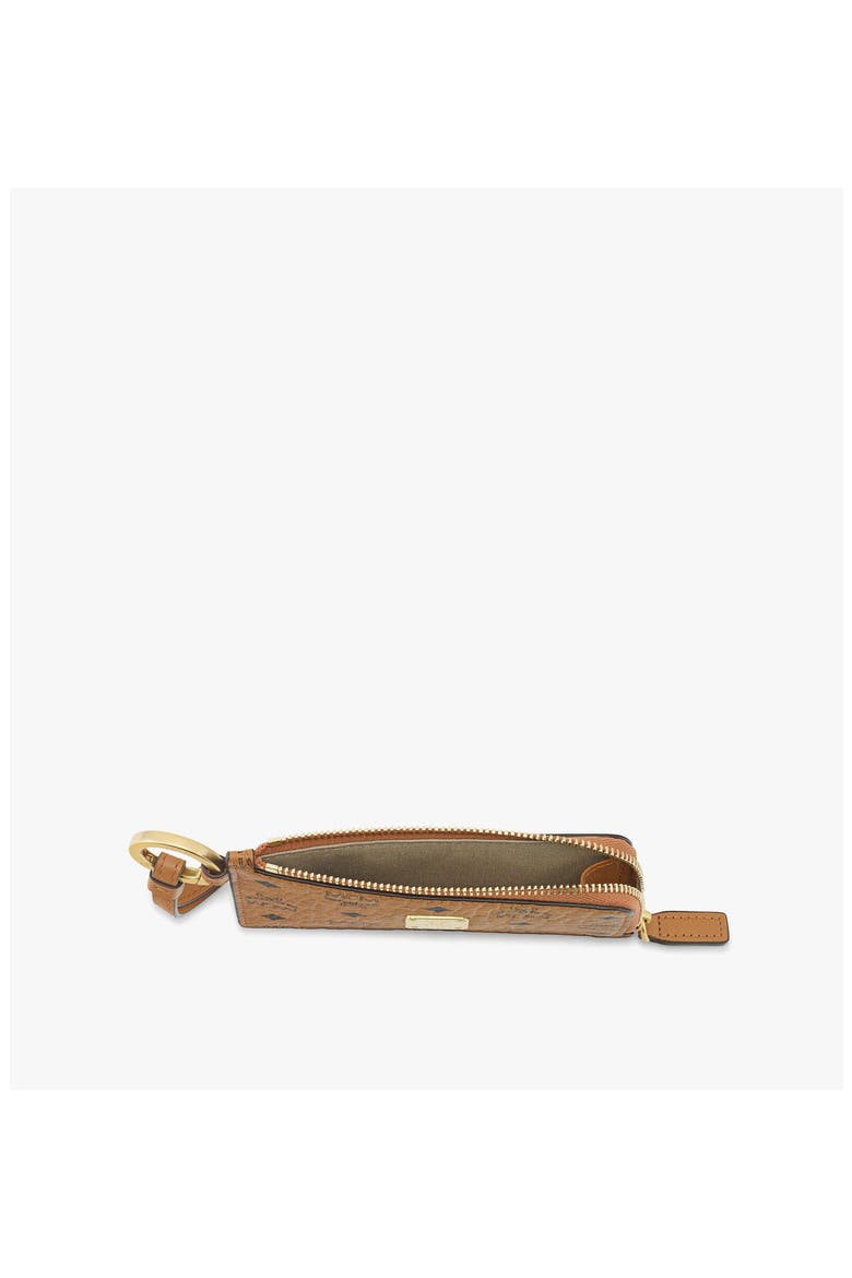 Aren Card Pouch in Visetos, Alternate, color, Cognac