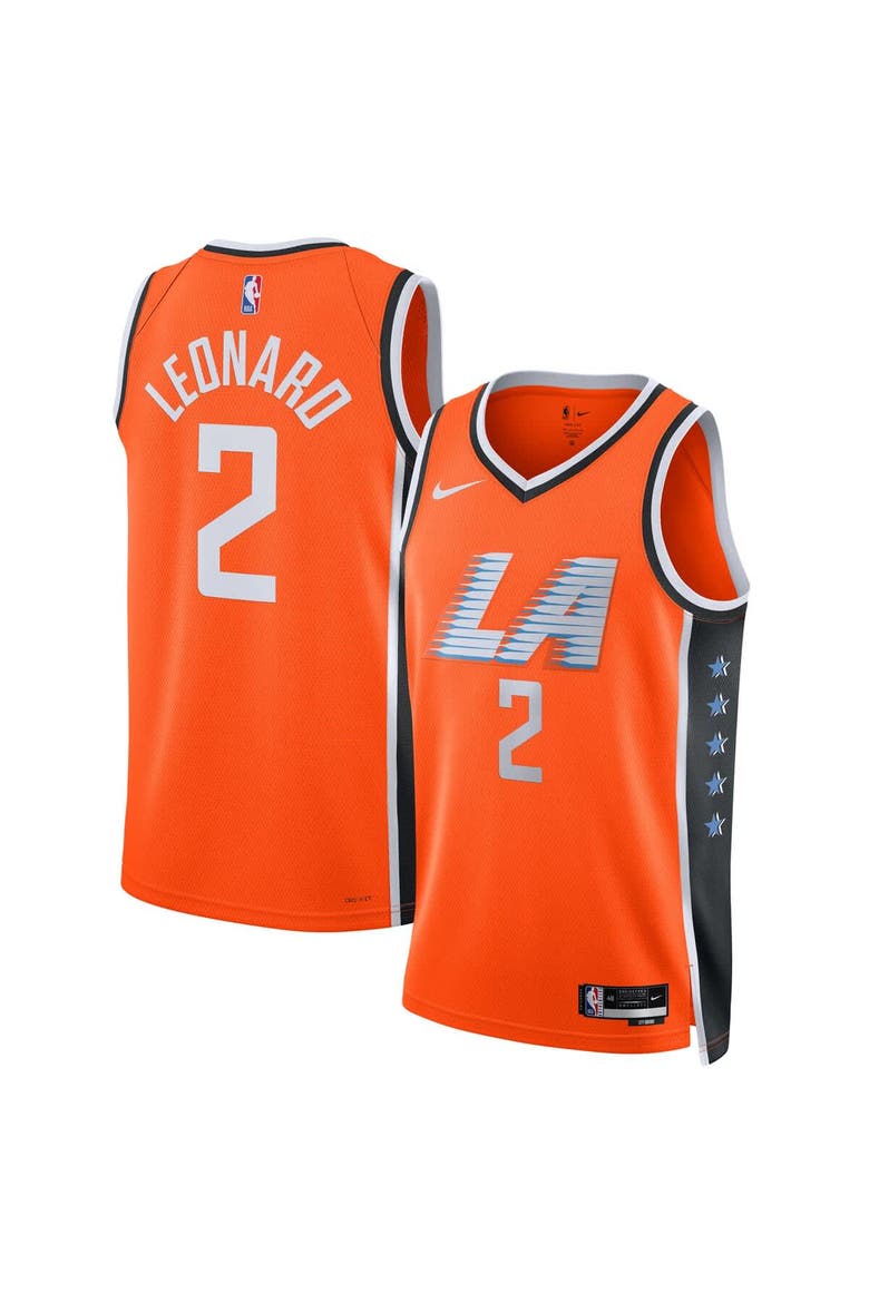 Unisex Nike Kawhi Leonard Orange LA Clippers 2025/26 Swingman Jersey - City Edition, Main, color, Orange