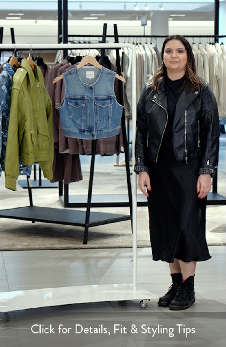 Crop Denim Trucker Vest, sales video thumbnail