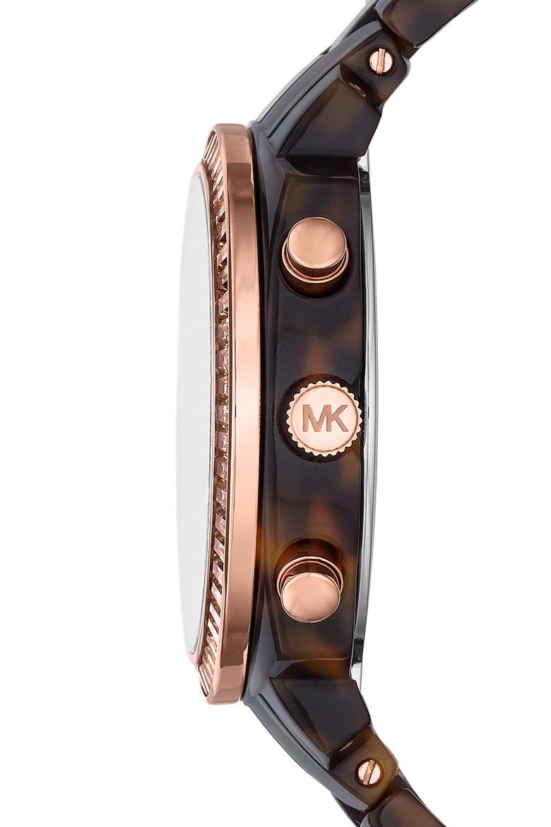 Michael Kors 'Wolcott' Chronograph Bracelet Watch, 41mm, Alternate, color, TORTOISE/ ROSE GOLD