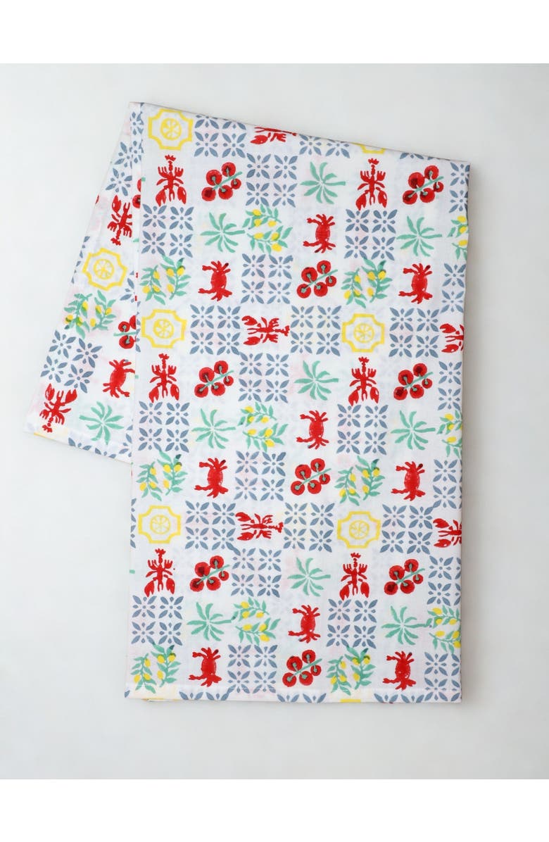 Passion Lilie New Orleans Riviera Cotton Tea Towel - Set of 2, Alternate, color, Red
