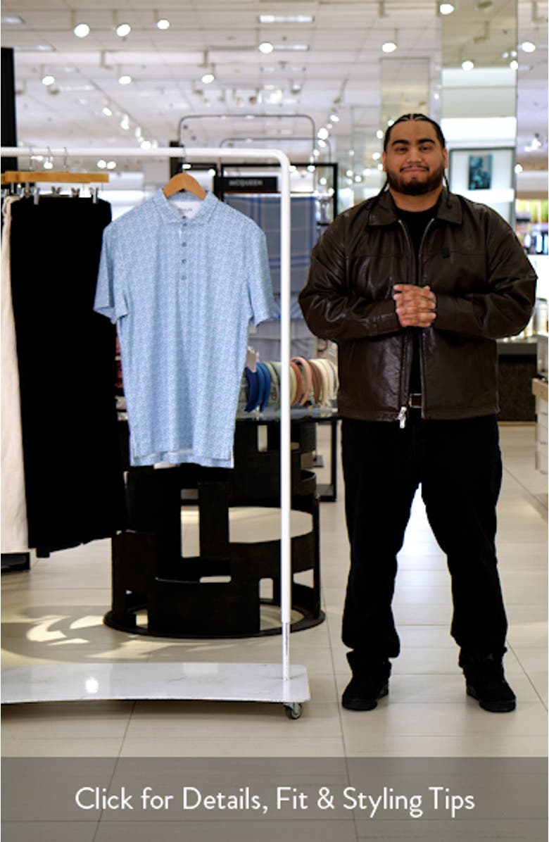 Peelin Good Citrus Print Performance Jersey Polo, sales video thumbnail