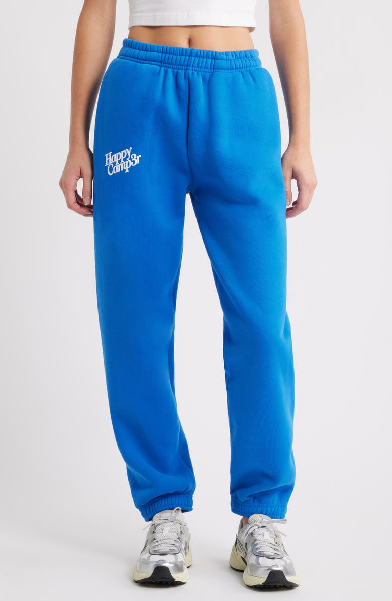 HAPPY CAMP3R Puff Series Core Logo Cotton Blend Joggers, Main, color, Royal Blue