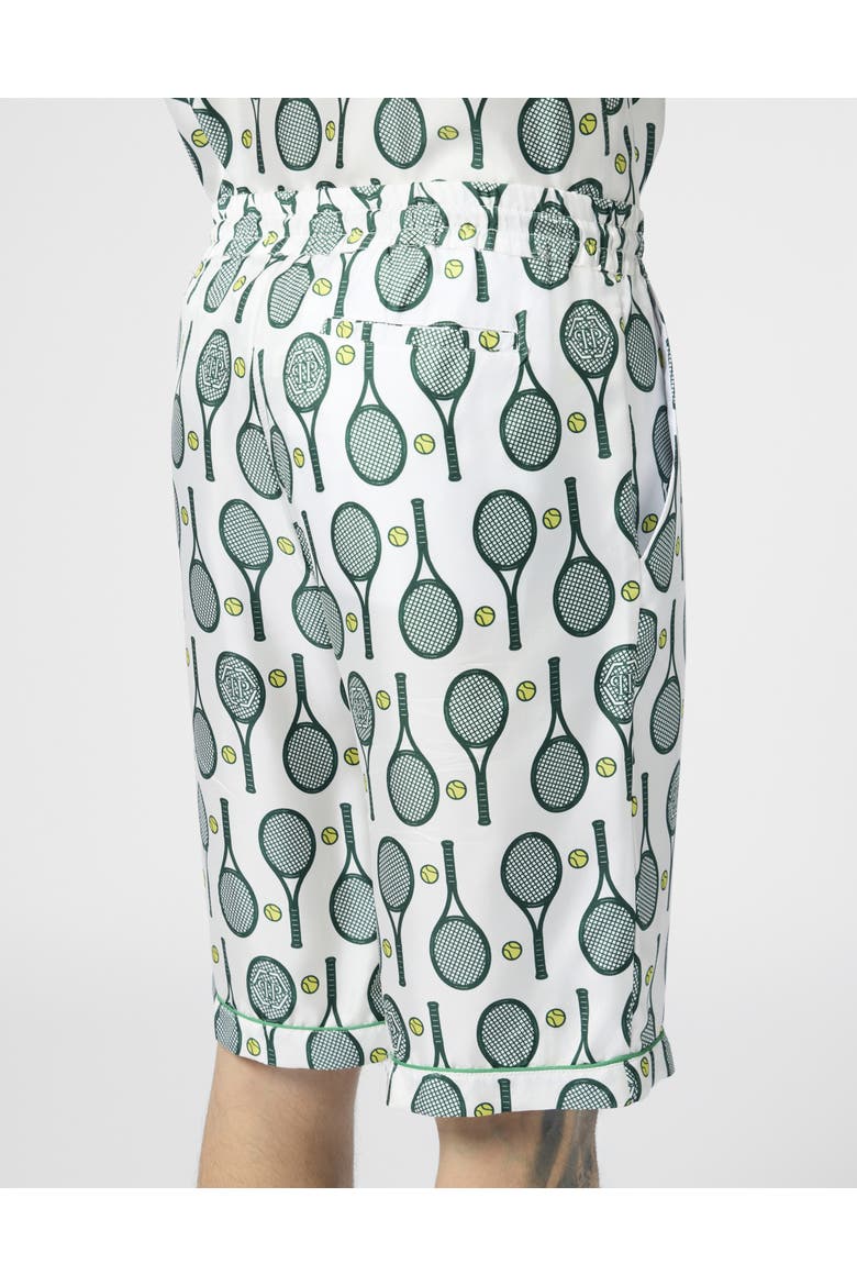 Silk Drawstring Shorts Tennis Men, Alternate, color, white
