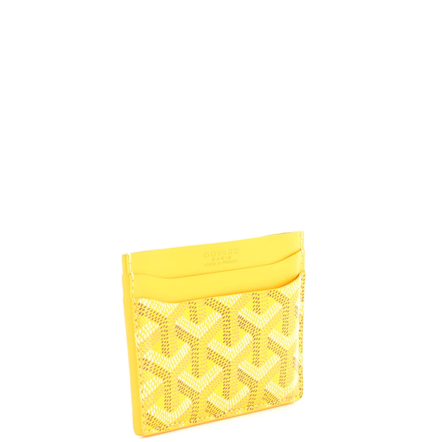 Pre-Owned Goyard Saint Sulpice Card Holder Coated Canvas, Alternate, color, Yellow