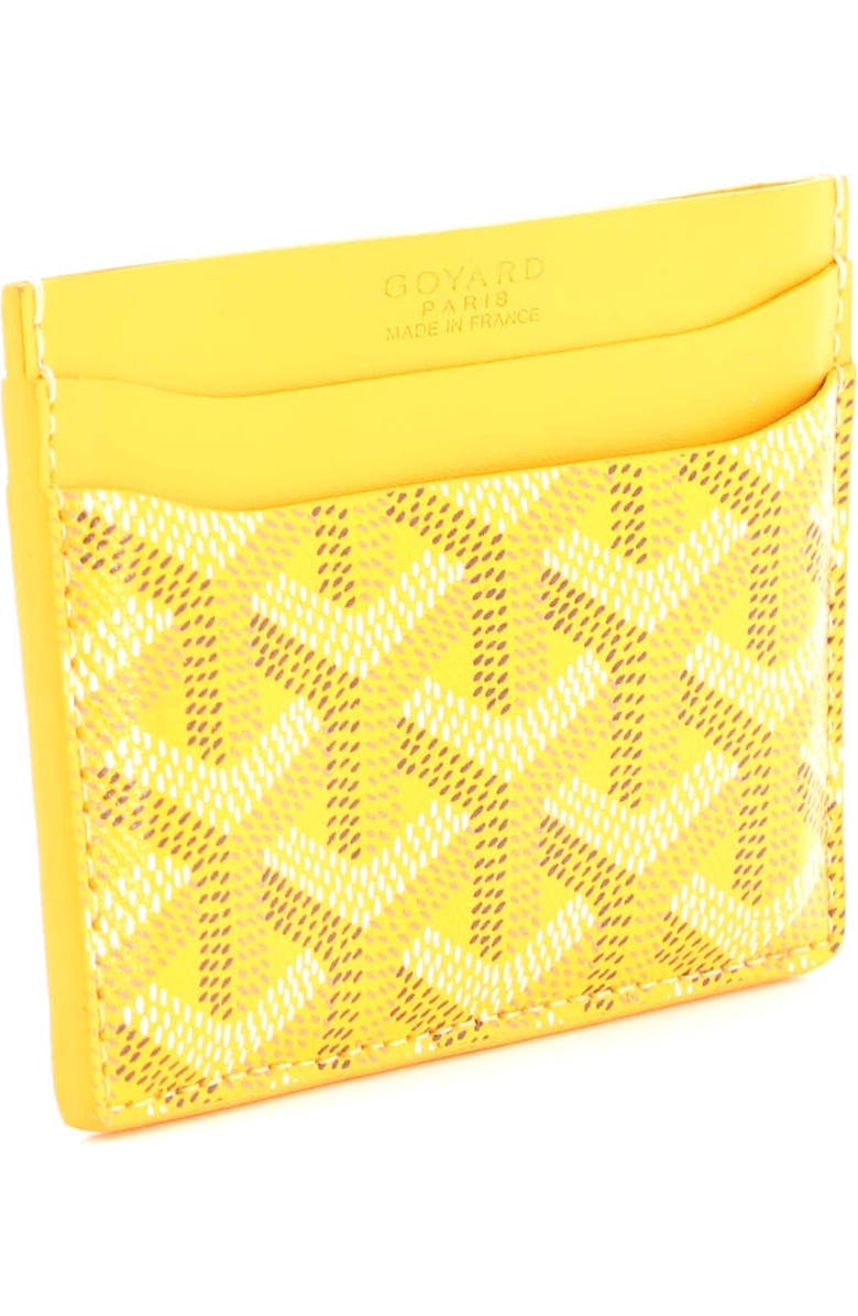 Pre-Owned Goyard Saint Sulpice Card Holder Coated Canvas, Alternate, color, Yellow