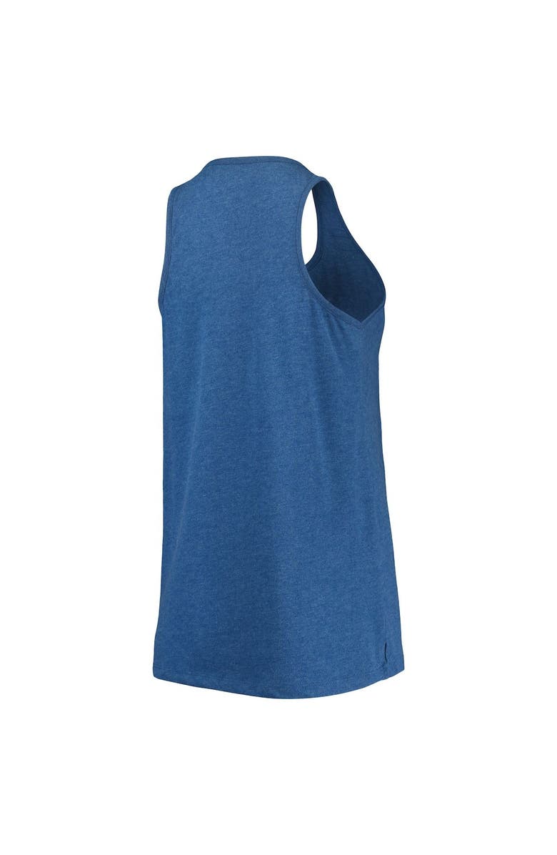 New Era Women's New Era Heathered Royal Philadelphia 76ers Scoop-Neck Racerback Tank Top, Alternate, color, Heather Royal