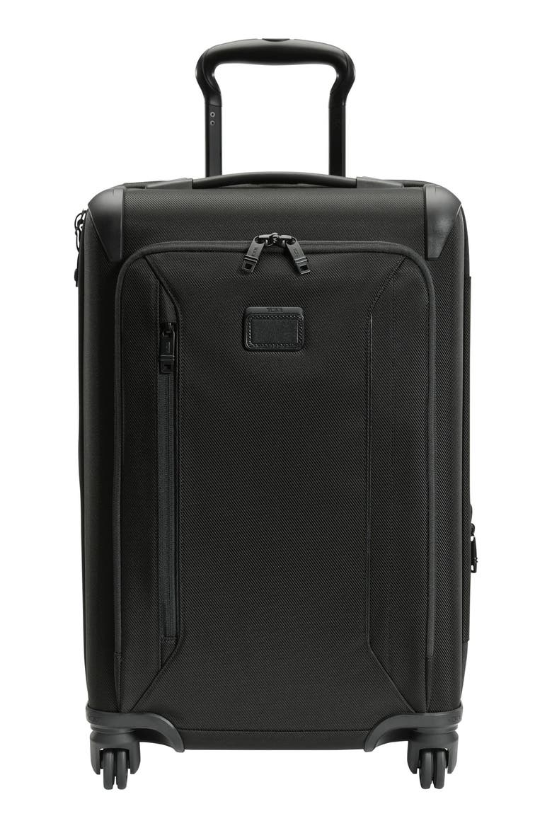 Aerotour Front Pocket Expandable Carry-On, Main, color, BLACK