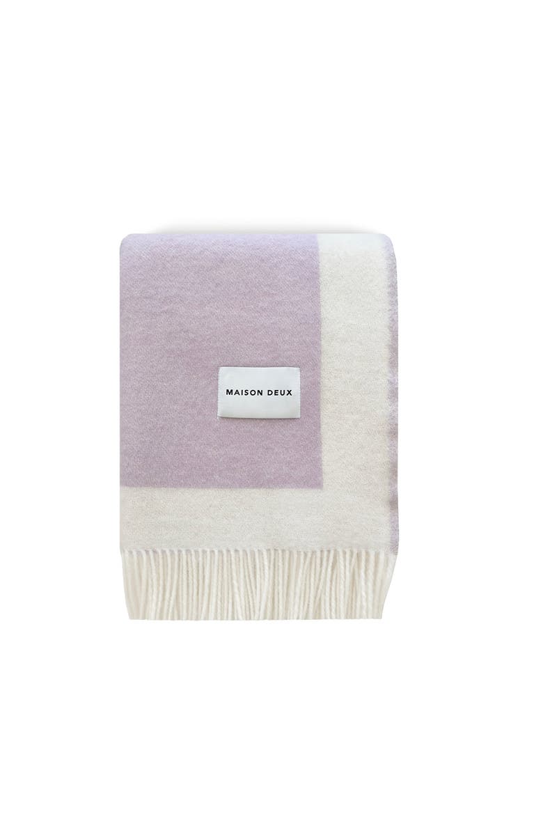 Maison Deux Color Block Blanket, Main, color, Light/Pastel Purple