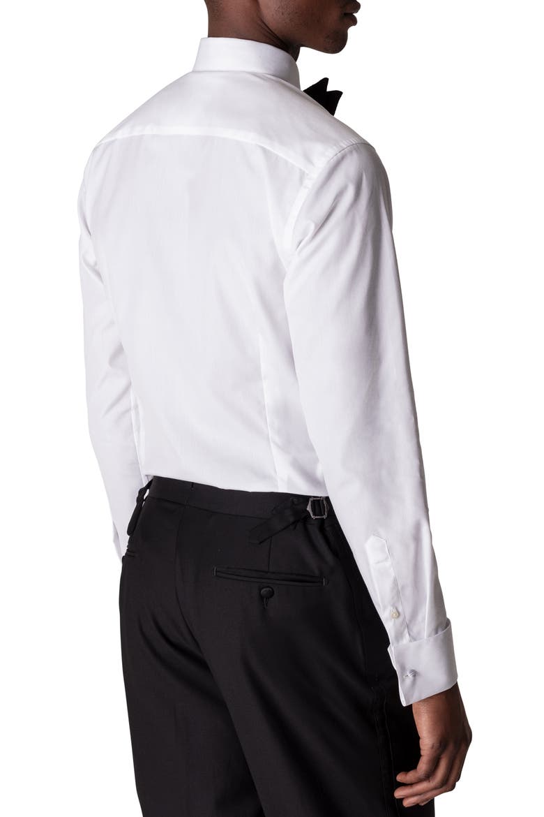 Classic Fit Piqué Tuxedo Shirt, Alternate, color, WHITE