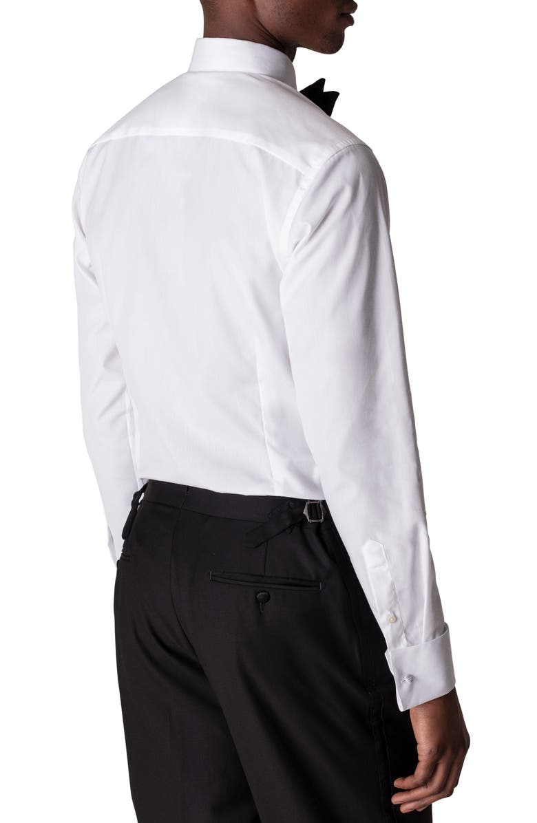 Eton Classic Fit Piqué Tuxedo Shirt, Alternate, color, 