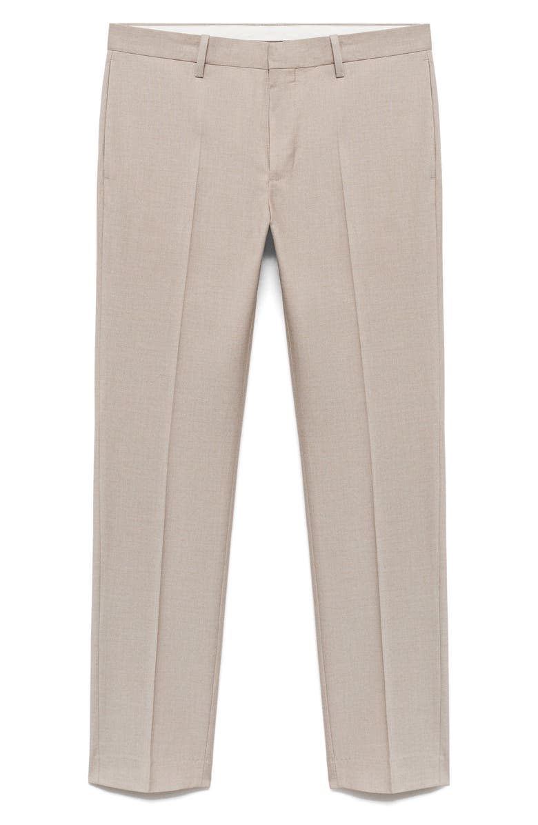 MANGO Paris Slim Fit Suit Pants, Alternate, color, Sand
