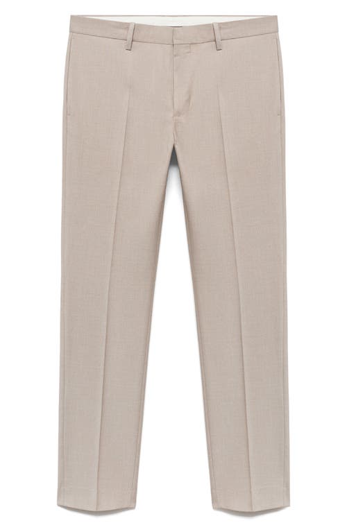 Mango Paris Slim Fit Suit Pants In Neutral